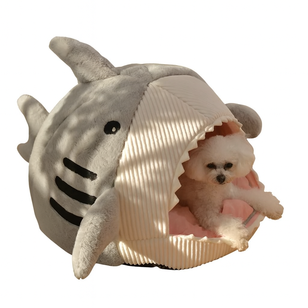 Luxury Plush Shark Pet Bed