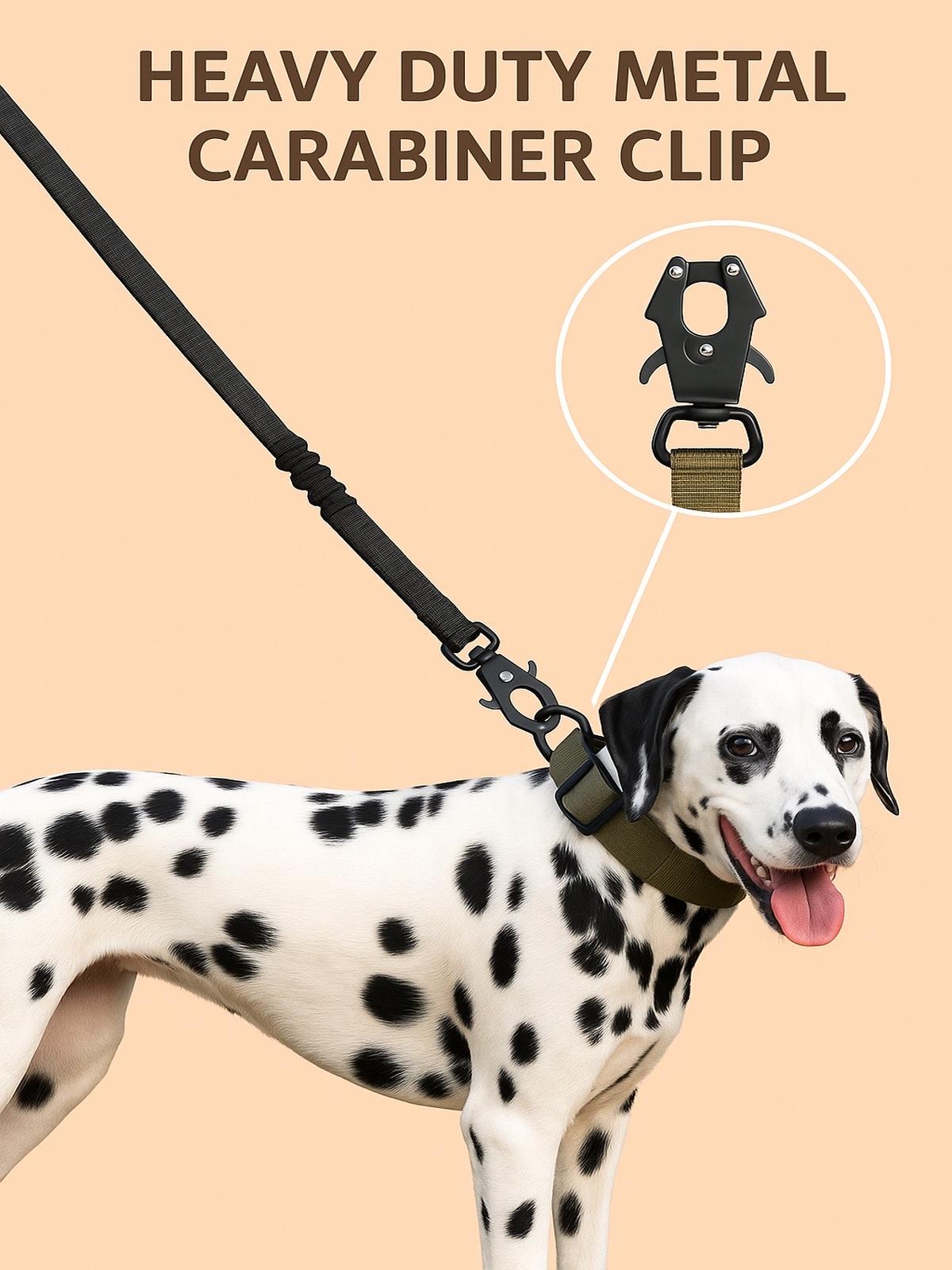 Strawberry Paws™ Tactical Bungee Dog Leash – Built for Control & Comfort