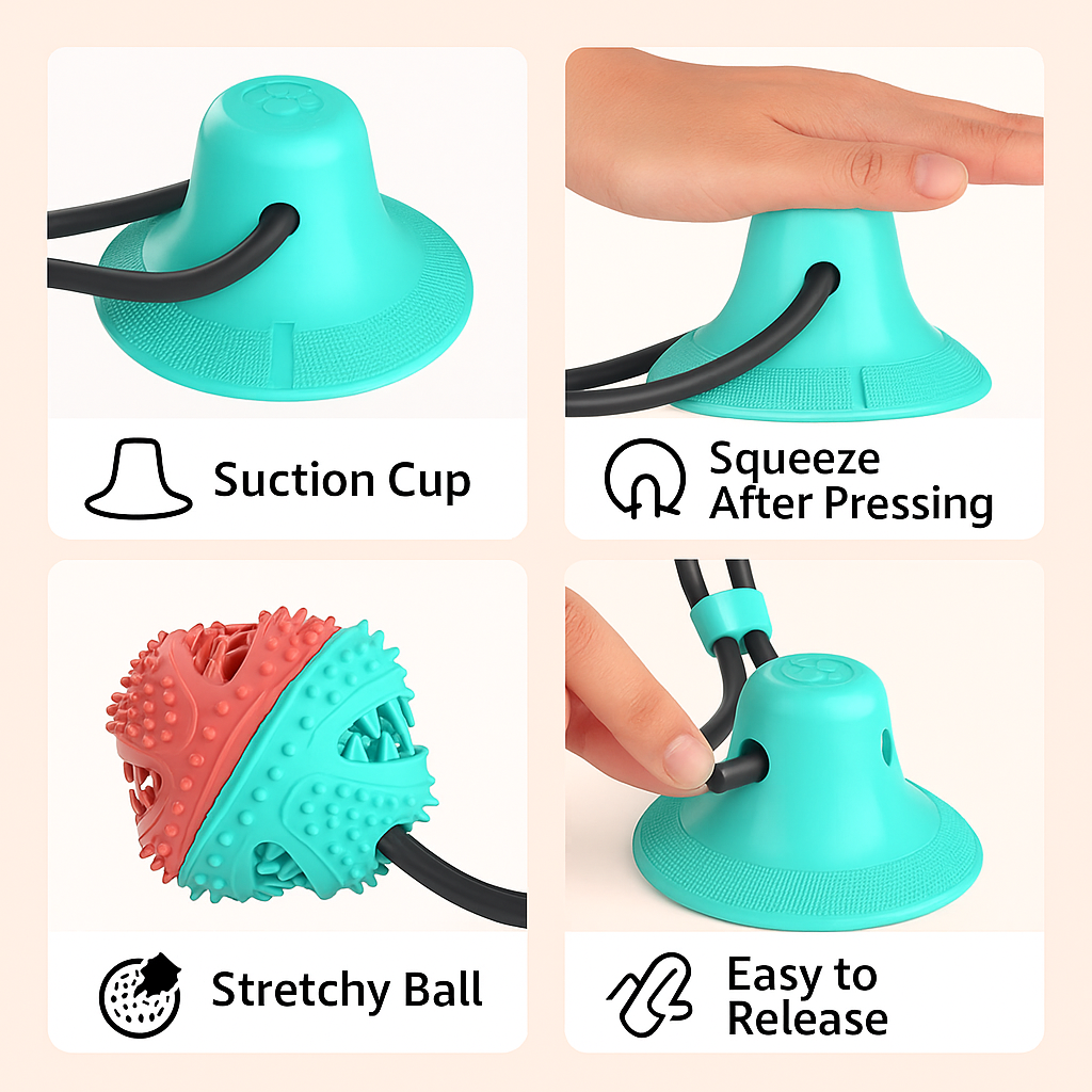Strawberry Paws™ Monster Tug Toy – The Ultimate Solo Tug Challenge!