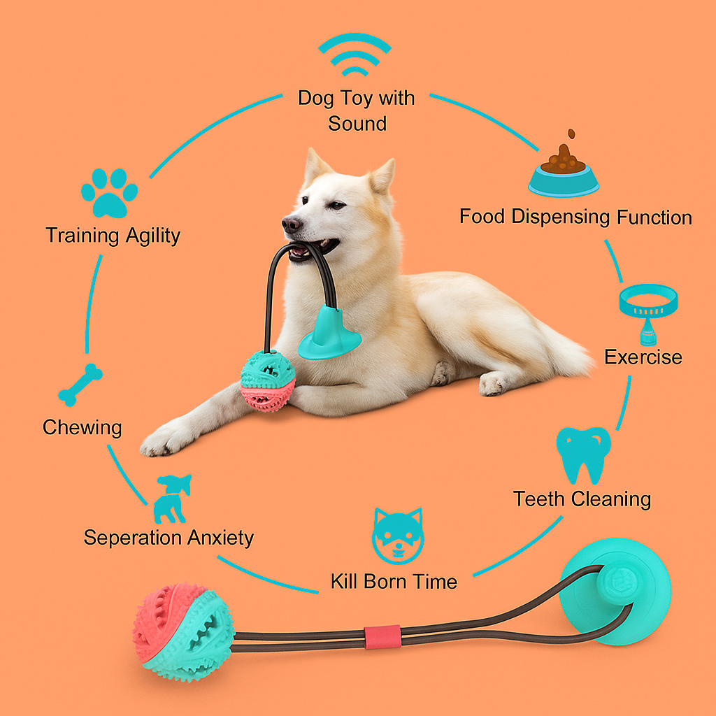 Strawberry Paws™ Monster Tug Toy – The Ultimate Solo Tug Challenge!