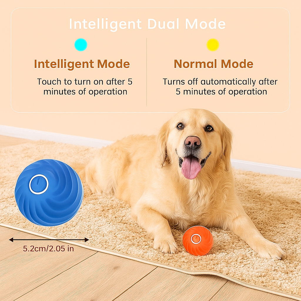 Strawberry Paws™ Zoomie Ball – The Smart Bouncing Toy with a Mind of Its Own!