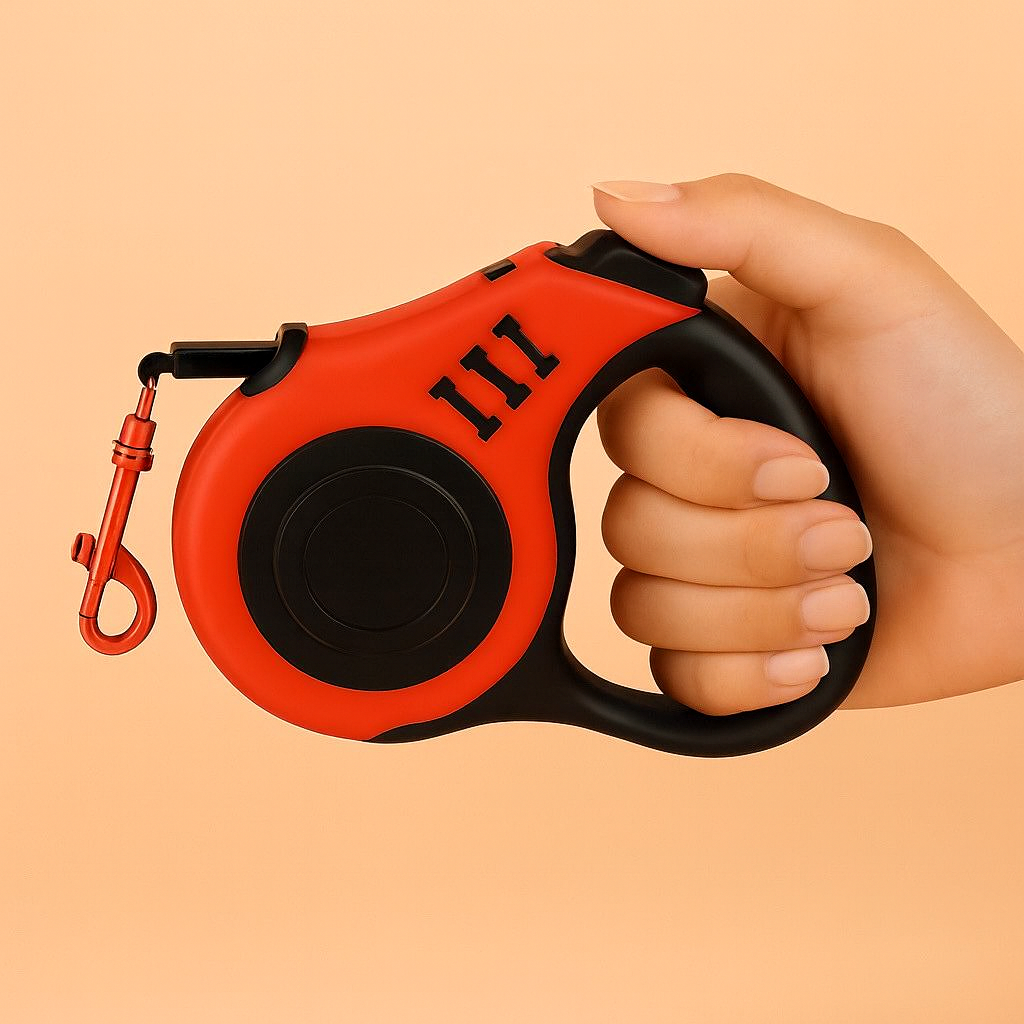 Strawberry Paws Tangle-Free Retractable Dog Leash – Control Meets Comfort!