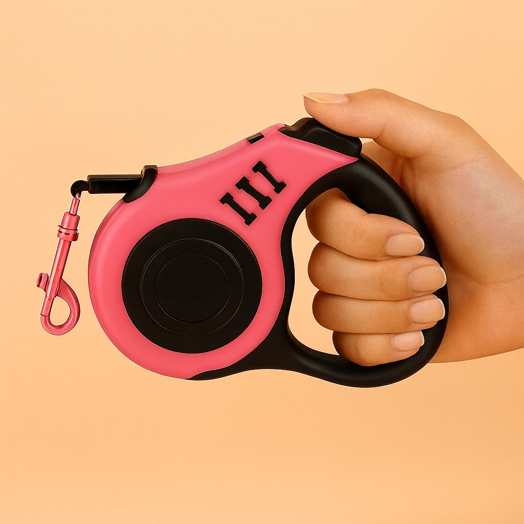 Strawberry Paws Tangle-Free Retractable Dog Leash – Control Meets Comfort!