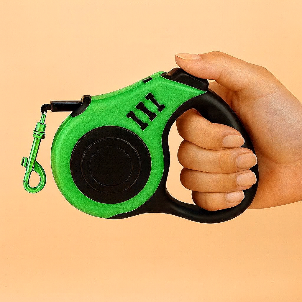 Strawberry Paws Tangle-Free Retractable Dog Leash – Control Meets Comfort!