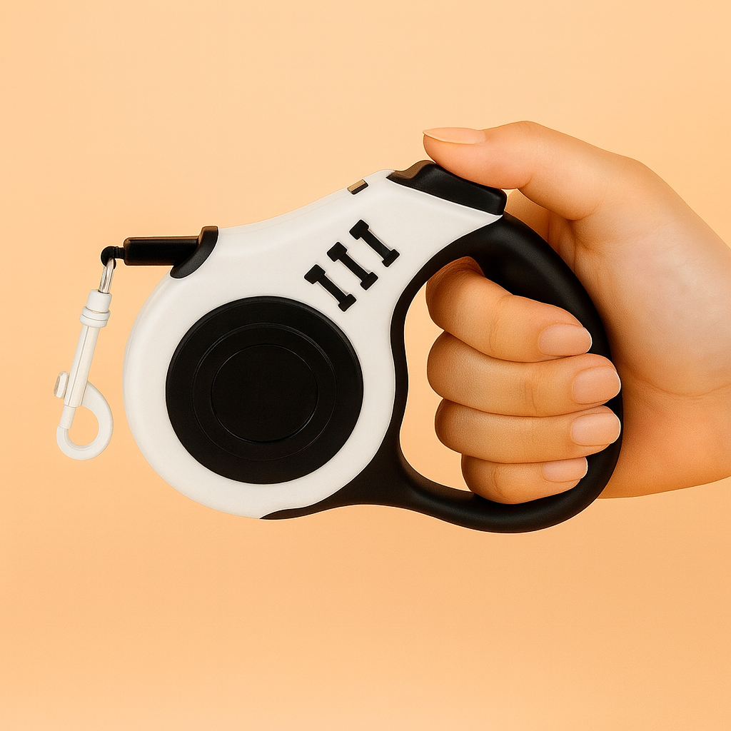 Strawberry Paws Tangle-Free Retractable Dog Leash – Control Meets Comfort!