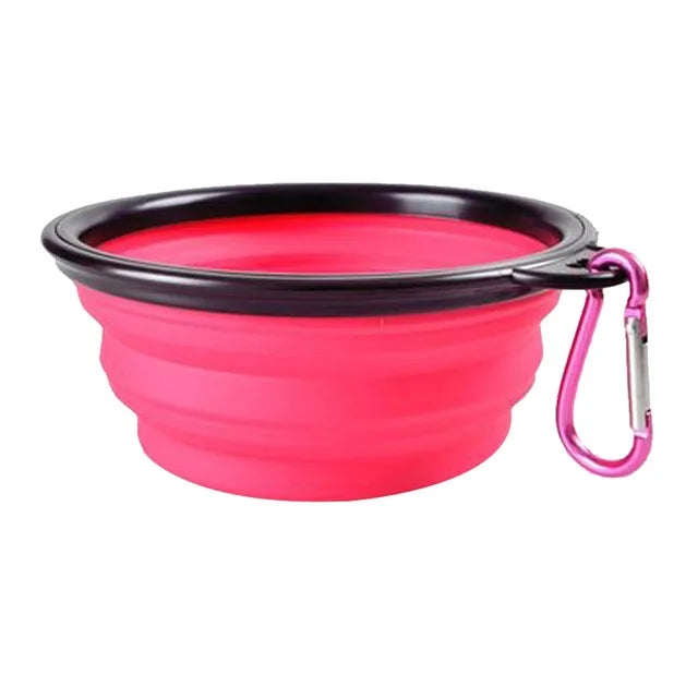 Strawberry Paws™ Pop-N-Go Travel Bowl – Hydration & Snacks on the Move!