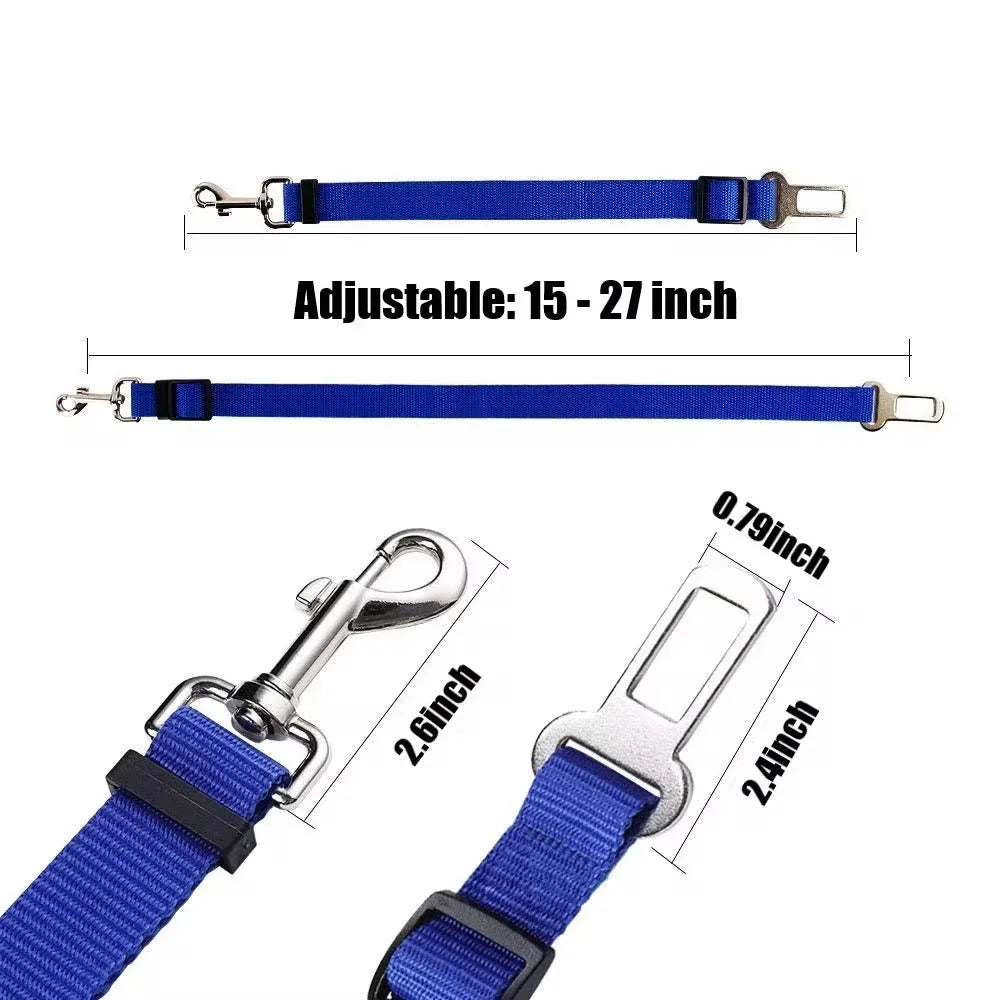 Strawberry Paws Adjustable Dog Car Seatbelt – Travel Safely, Ride Comfortably!