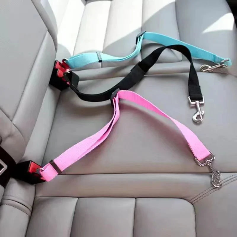 Strawberry Paws Adjustable Dog Car Seatbelt – Travel Safely, Ride Comfortably!