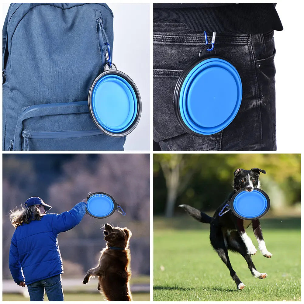 Strawberry Paws™ Pop-N-Go Travel Bowl – Hydration & Snacks on the Move!
