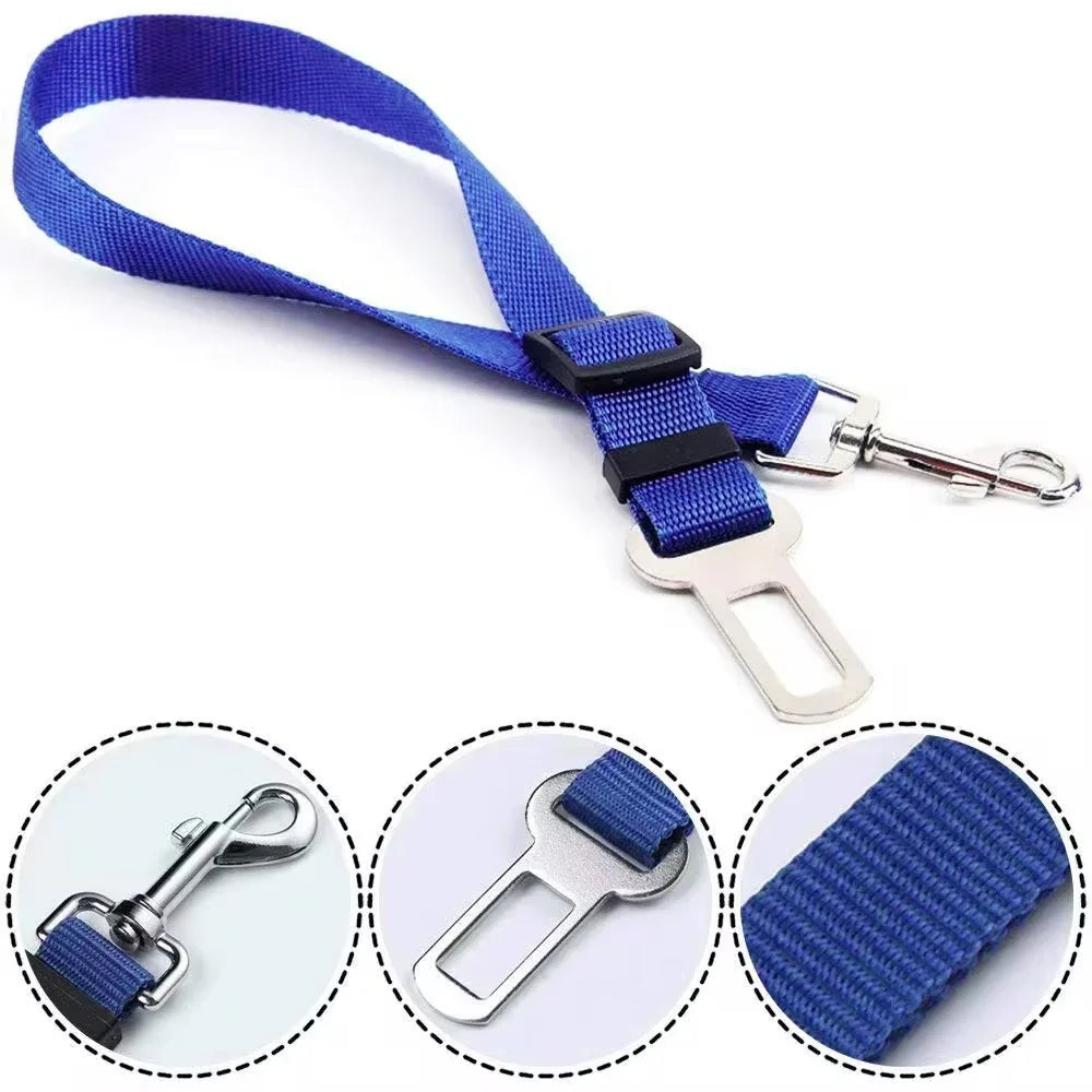 Strawberry Paws Adjustable Dog Car Seatbelt – Travel Safely, Ride Comfortably!