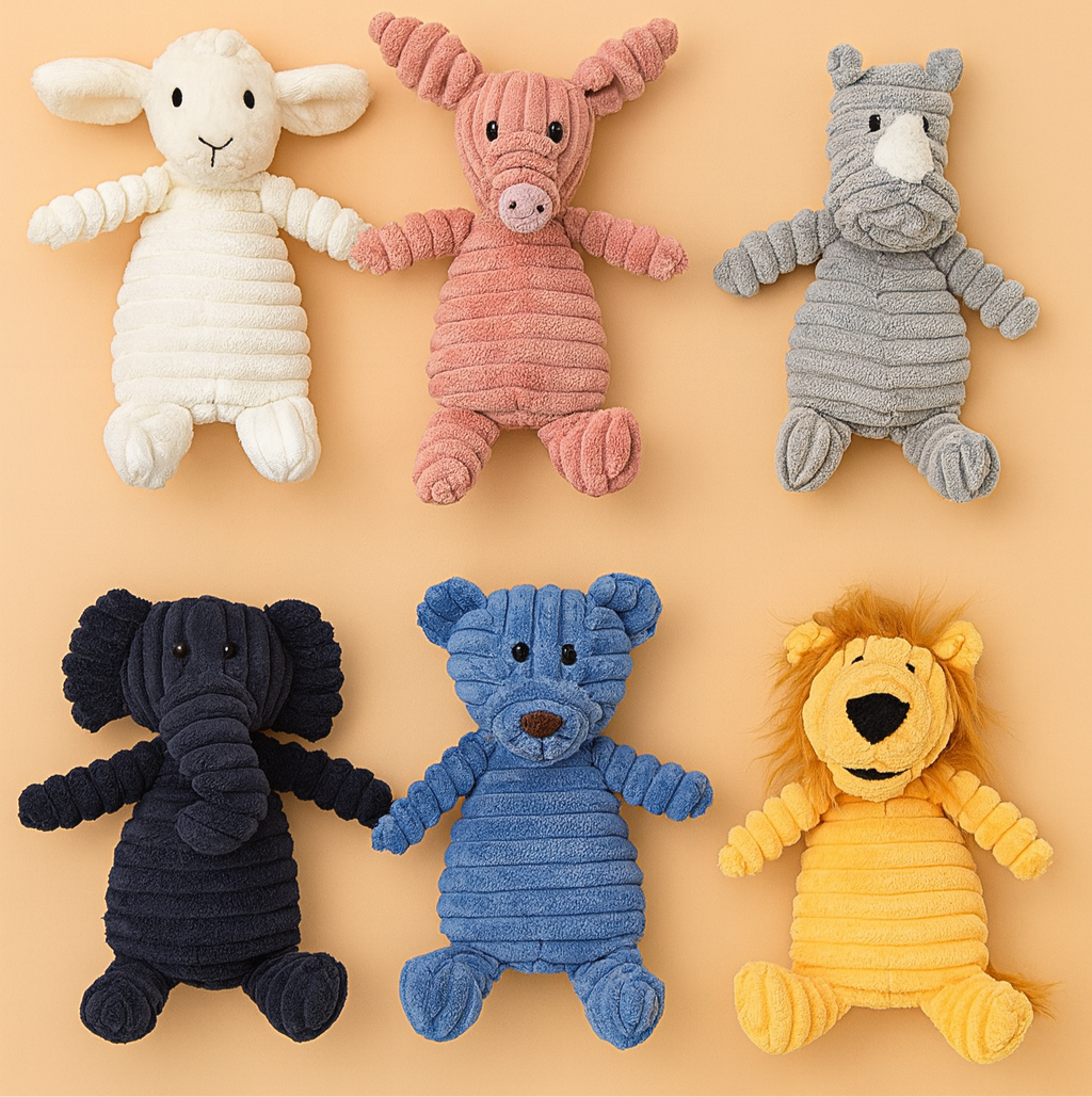 Strawberry Paws™ Farm Friends Plush Pack – Squeaky Barnyard Buddies!