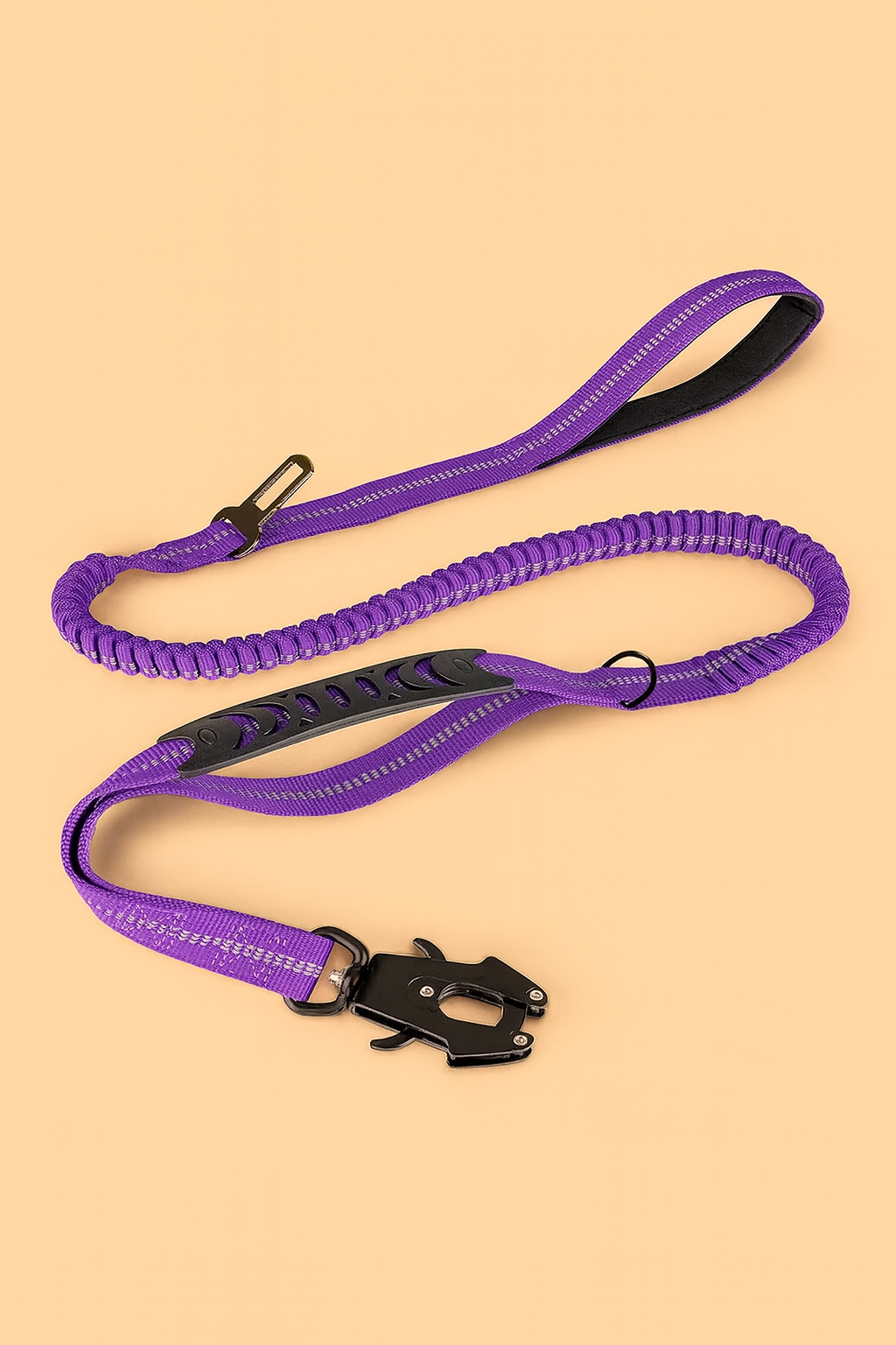 Strawberry Paws™ Tactical Bungee Dog Leash – Built for Control & Comfort