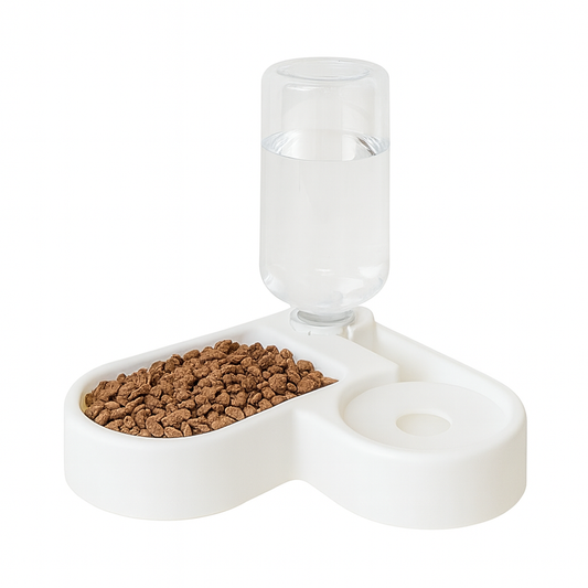 Strawberry Paws™ Corner Pet Feeder – Sleek, Smart & Space-Saving