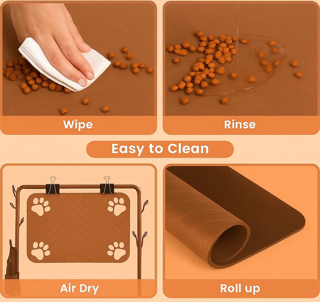 Strawberry Paws™ Pawfect Placement Mat – Where Style Meets Clean Mealtime