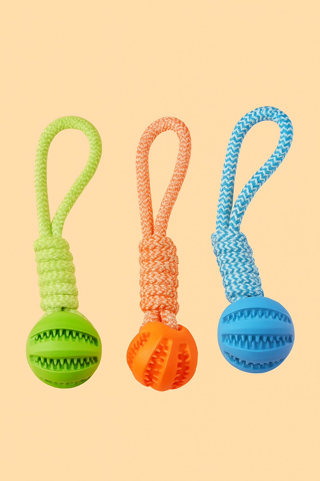 Strawberry Paws™ Tug &amp; Treat Rope Ball – Chew, Clean, and Play All Day!