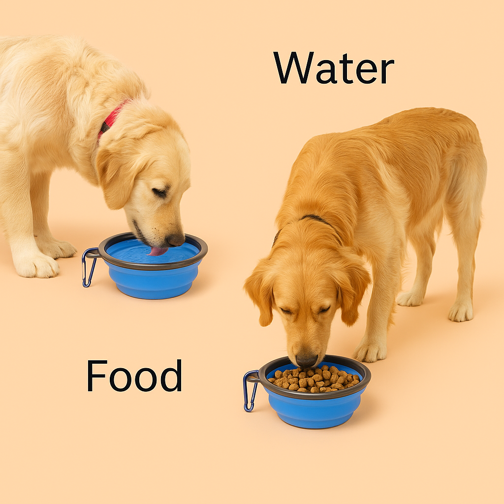 Strawberry Paws™ Pop-N-Go Travel Bowl – Hydration & Snacks on the Move!