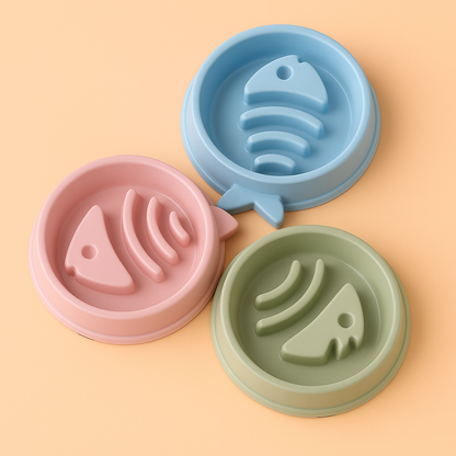 Strawberry Paws Slow Feeder Bowl – Fun Shapes, Healthier Meals