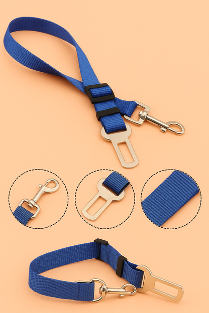 Strawberry Paws Adjustable Dog Car Seatbelt – Travel Safely, Ride Comfortably!