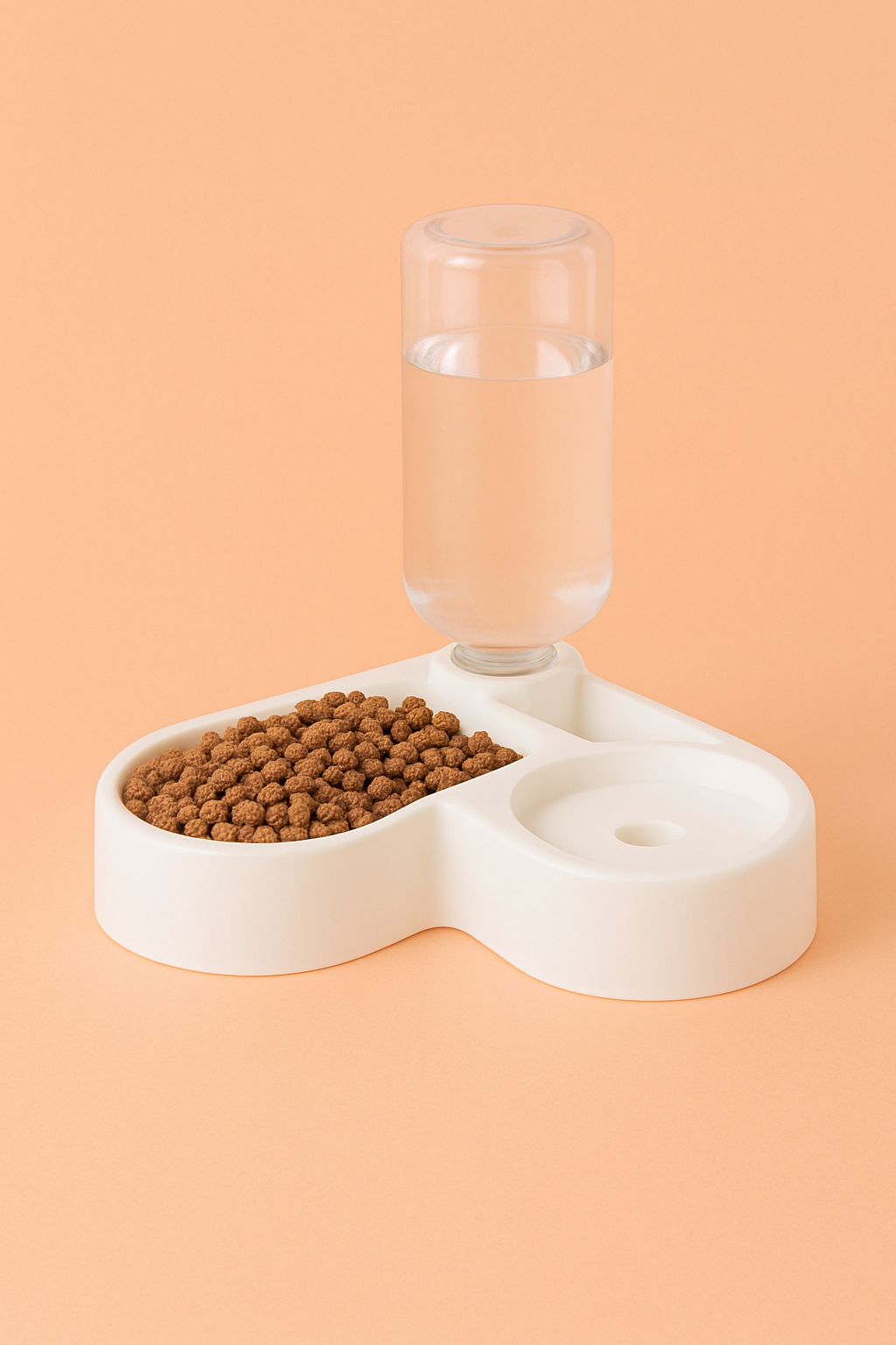 Strawberry Paws™ Corner Pet Feeder – Sleek, Smart & Space-Saving