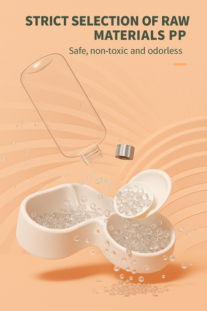 Strawberry Paws™ Corner Pet Feeder – Sleek, Smart & Space-Saving