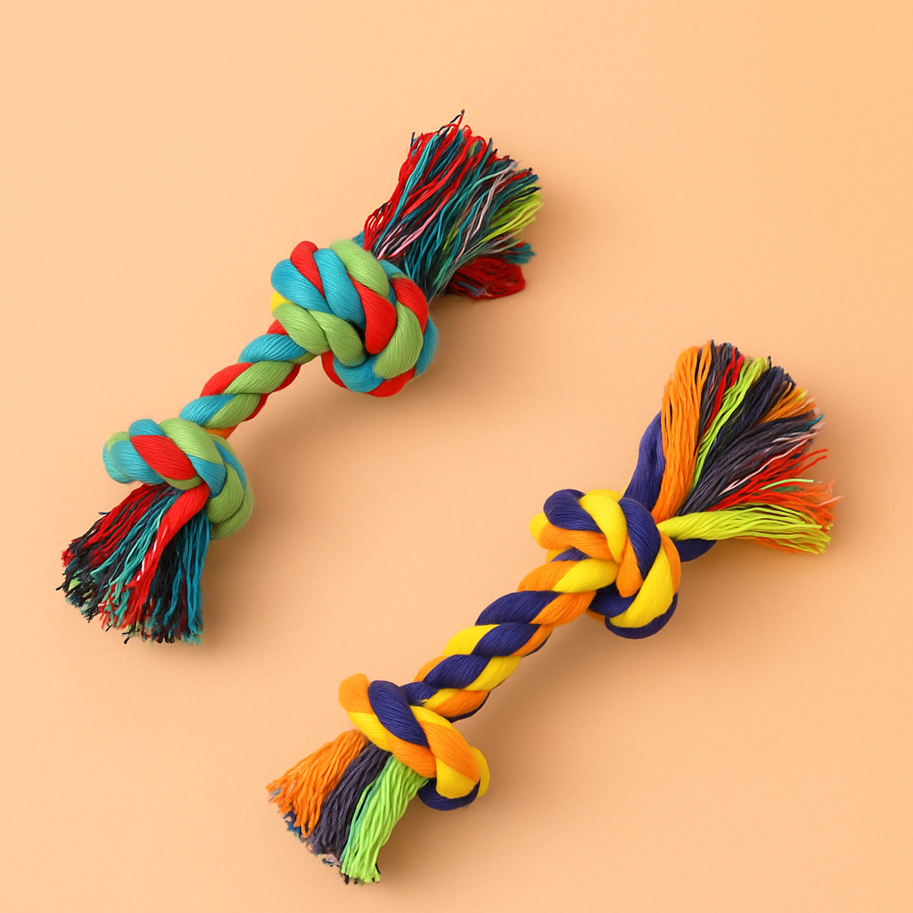 Strawberry Paws™ ColorPop Rope Toys – Tug, Toss, and Chew in Style!