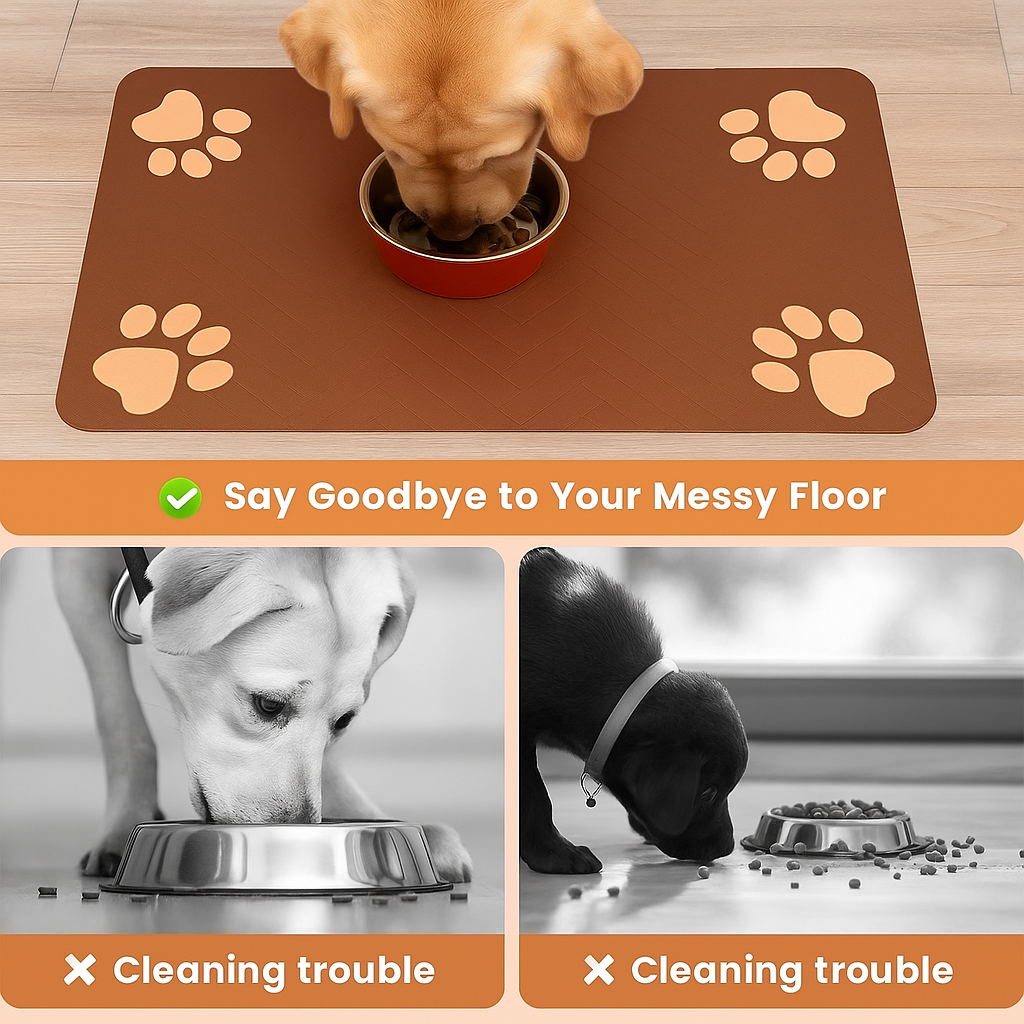 Strawberry Paws™ Pawfect Placement Mat – Where Style Meets Clean Mealtime