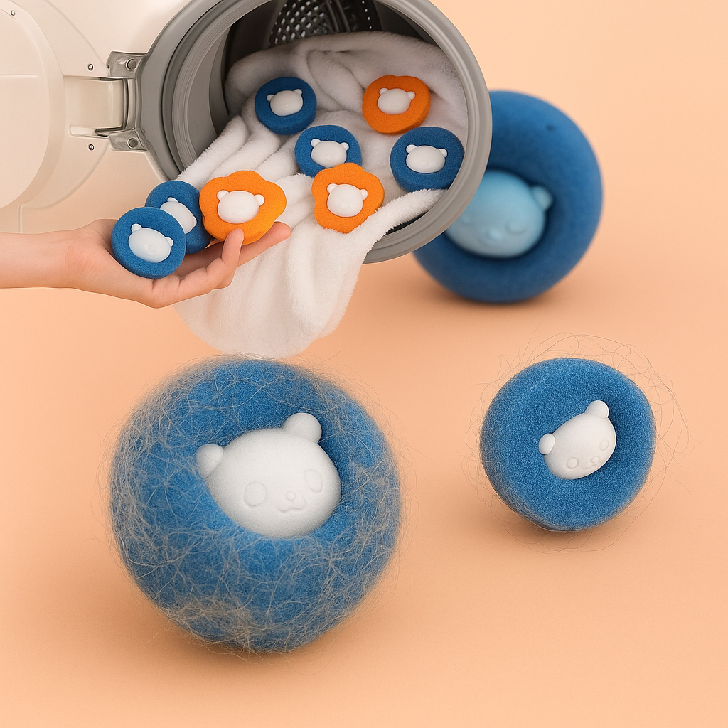 Strawberry Paws™ Fur-Free Laundry Balls – Say Bye to Pet Hair!