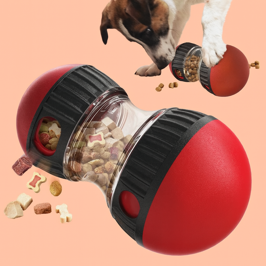 Strawberry Paws™ Wobble &amp; Reward Toy – Playtime with a Purpose!
