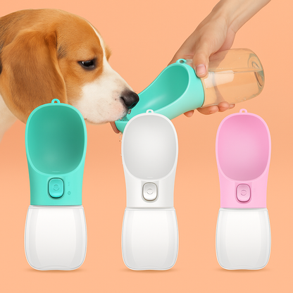 Strawberry Paws™ Sip &amp; Stroll Portable Pet Water Bottle – Hydration On the Go!