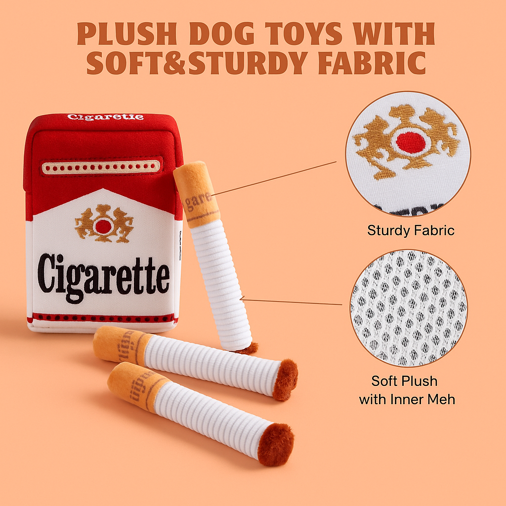 Strawberry Paws™ “No Smoking” Squeaky Toy – Quit the Habit, Start the Fun!