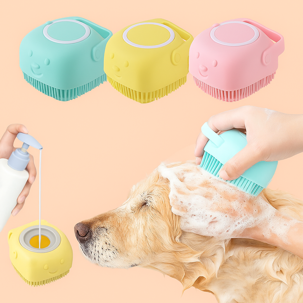 Strawberry Paws™ BubbleBuddy Bath Brush – Suds, Scrub, and Spa Vibes!