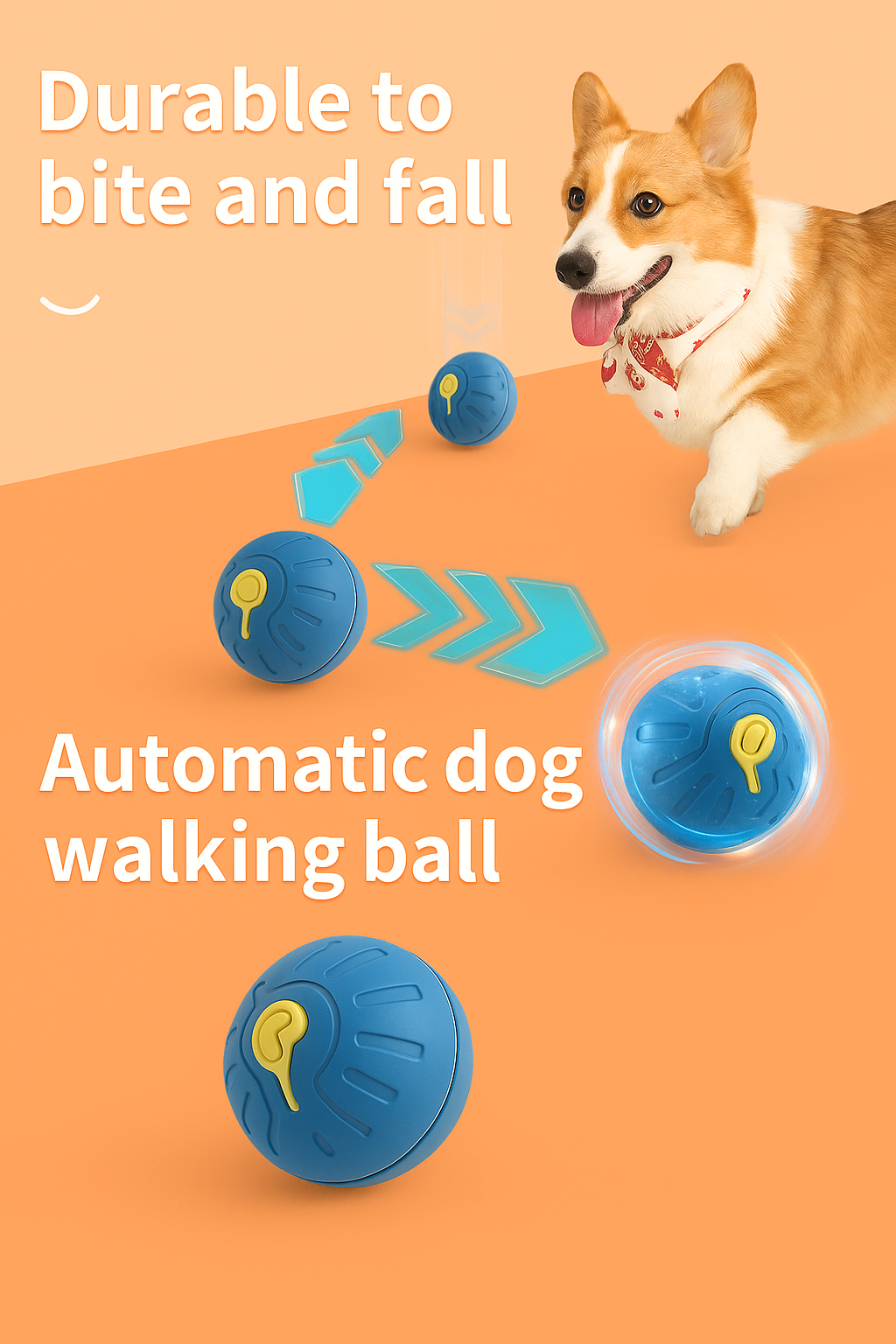 Strawberry Paws™ Zoomie Ball – The Smart Bouncing Toy with a Mind of Its Own!