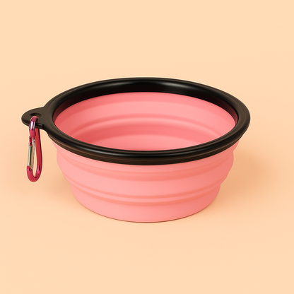 Strawberry Paws™ Pop-N-Go Travel Bowl – Hydration & Snacks on the Move!