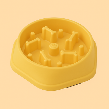 Strawberry Paws Slow Feeder Bowl – Fun Shapes, Healthier Meals