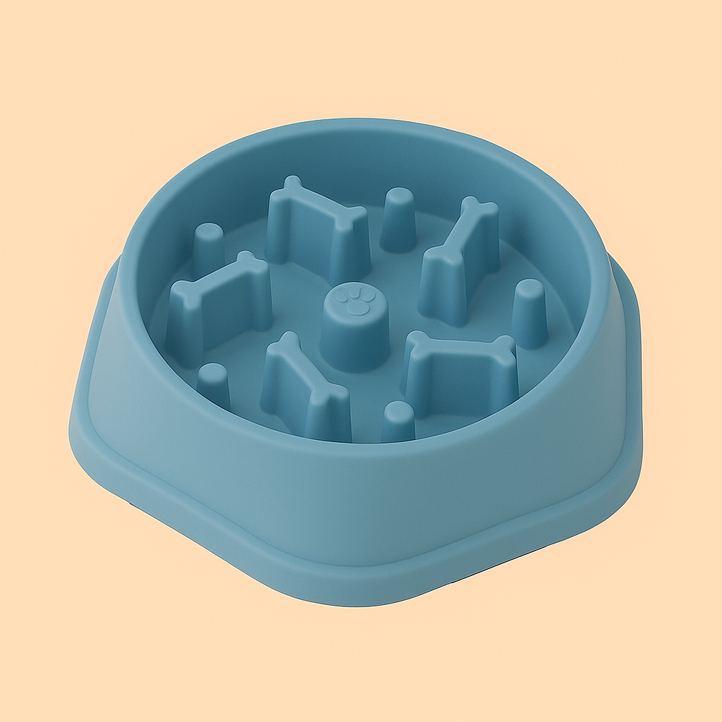 Strawberry Paws Slow Feeder Bowl – Fun Shapes, Healthier Meals