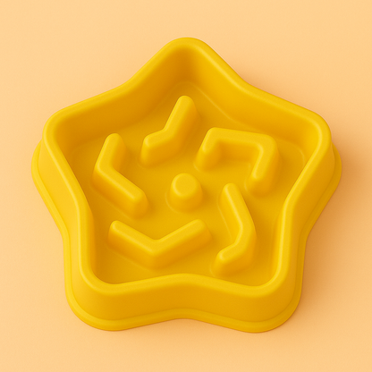 Strawberry Paws Slow Feeder Bowl – Fun Shapes, Healthier Meals