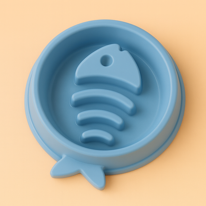 Strawberry Paws Slow Feeder Bowl – Fun Shapes, Healthier Meals