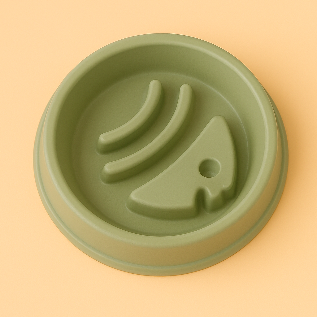 Strawberry Paws Slow Feeder Bowl – Fun Shapes, Healthier Meals