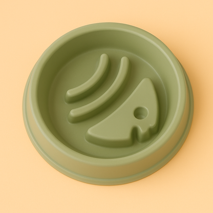 Strawberry Paws Slow Feeder Bowl – Fun Shapes, Healthier Meals