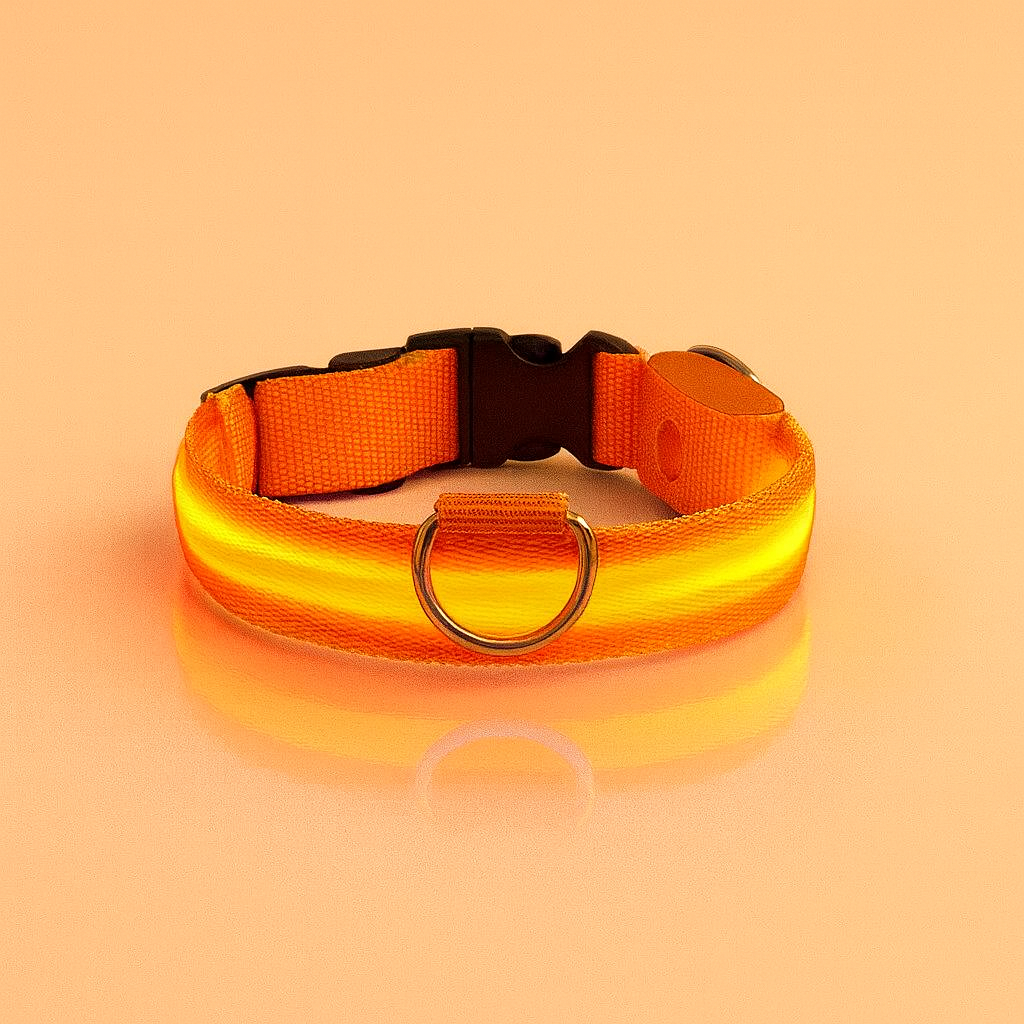 Strawberry Paws Glow-Up LED Dog Collar – Light Up Every Walk!