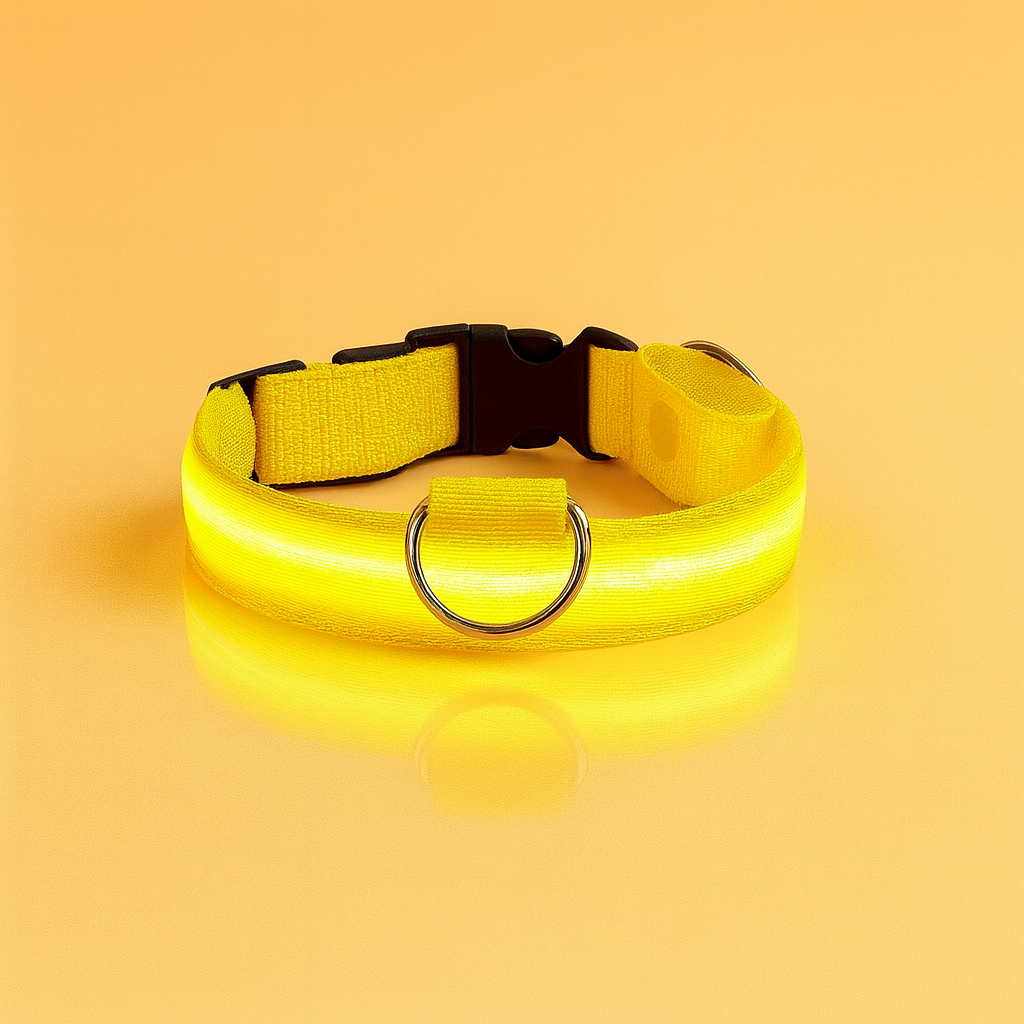 Strawberry Paws Glow-Up LED Dog Collar – Light Up Every Walk!