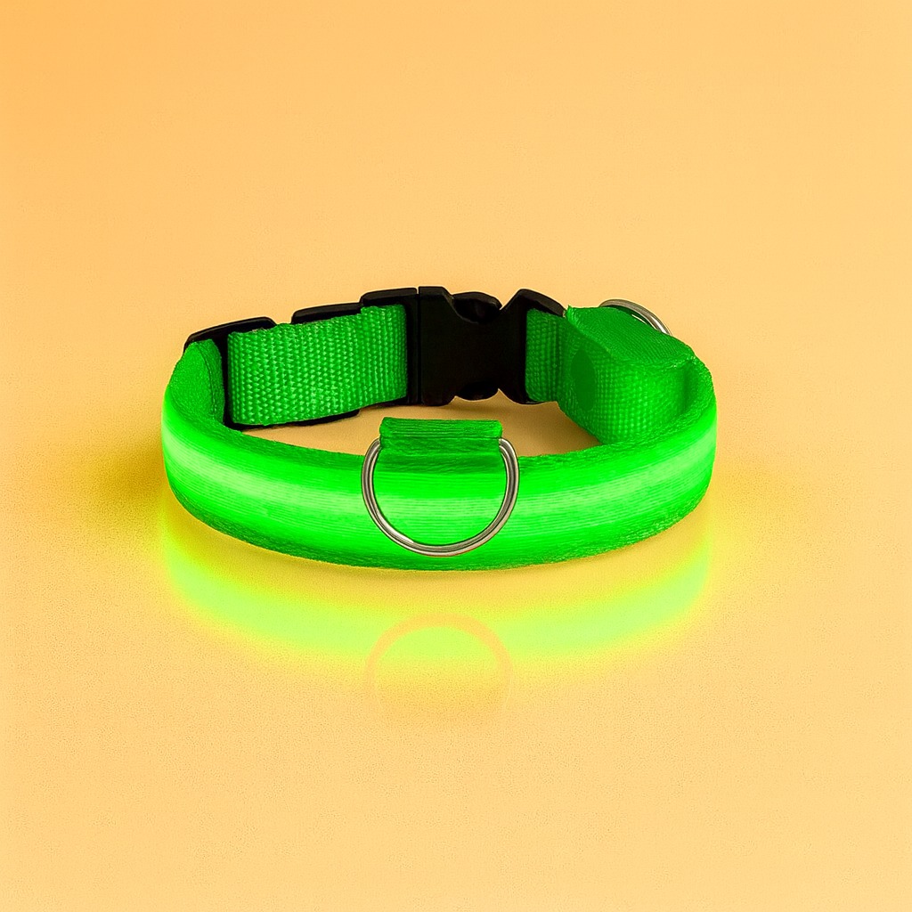 Strawberry Paws Glow-Up LED Dog Collar – Light Up Every Walk!