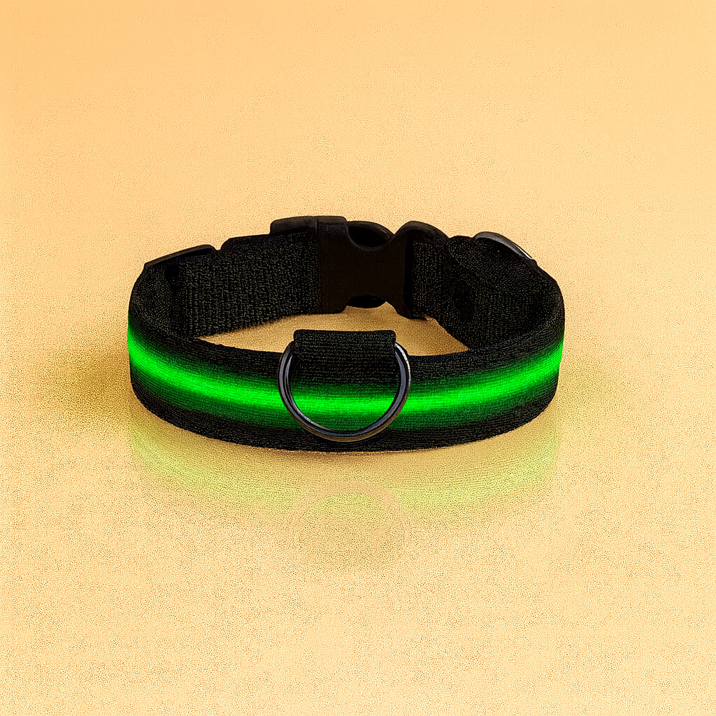 Strawberry Paws Glow-Up LED Dog Collar – Light Up Every Walk!