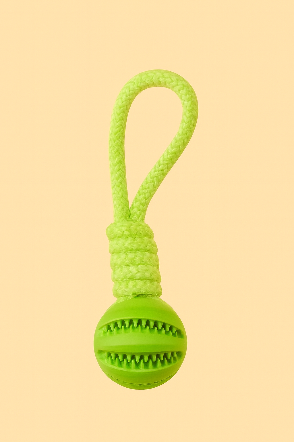 Strawberry Paws™ Tug &amp; Treat Rope Ball – Chew, Clean, and Play All Day!