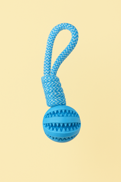 Strawberry Paws™ Tug &amp; Treat Rope Ball – Chew, Clean, and Play All Day!