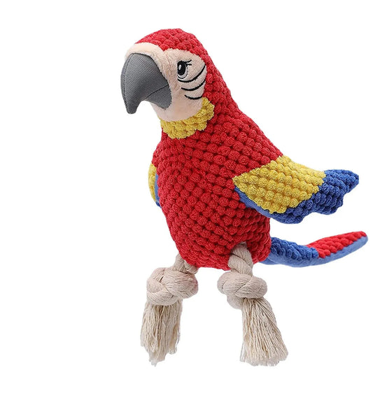 Strawberry Paws™ Pedro the Parrot – Squawk & Tug Toy