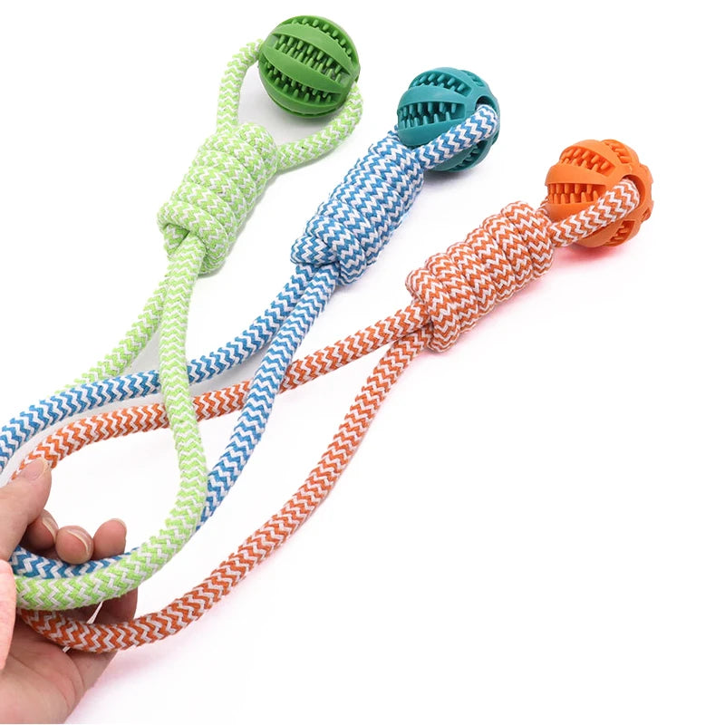Strawberry Paws™ Tug &amp; Treat Rope Ball – Chew, Clean, and Play All Day!