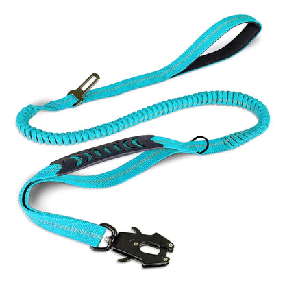 Strawberry Paws™ Tactical Bungee Dog Leash – Built for Control & Comfort