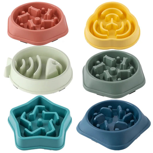 Strawberry Paws Slow Feeder Bowl – Fun Shapes, Healthier Meals