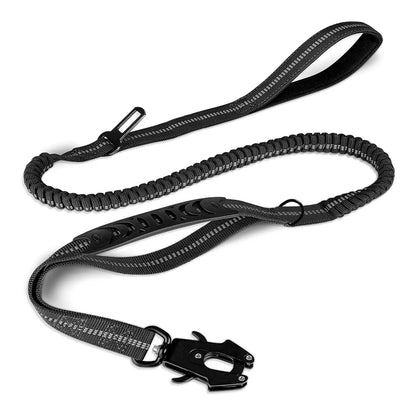 Strawberry Paws™ Tactical Bungee Dog Leash – Built for Control & Comfort